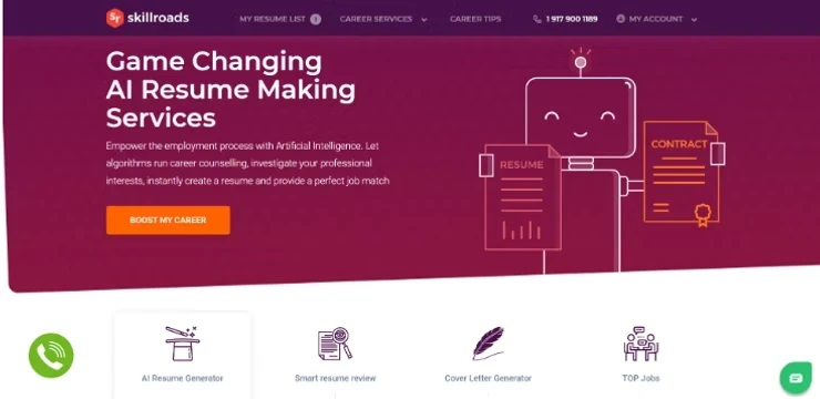 Skillroads resume builder