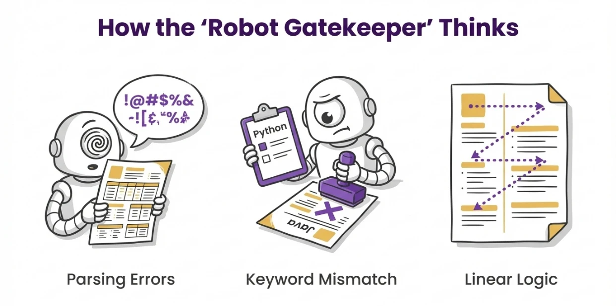 Demonstration of how ATS software sees human readable resumes