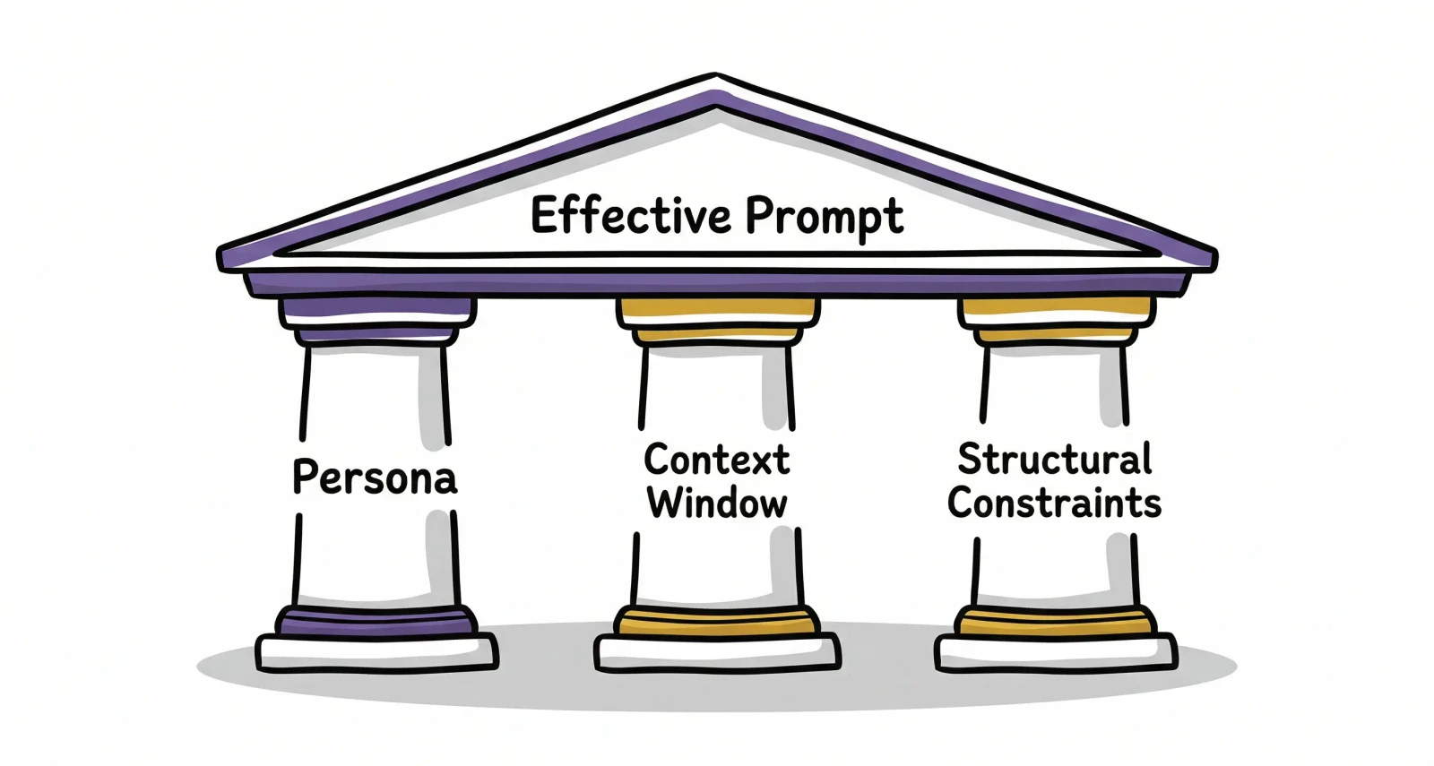 Infographic illustrating the three core pillars of effective ChatGPT prompting for resumes: Specificity, Source Material, and Constraints.