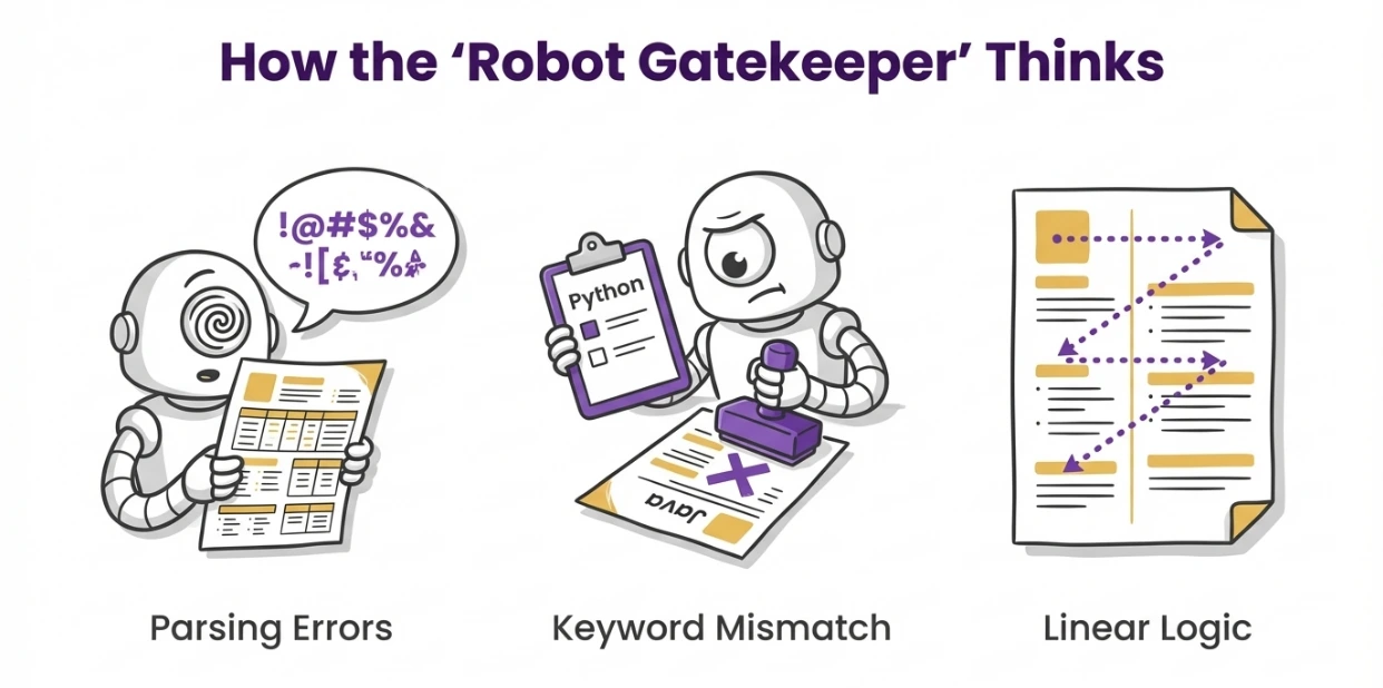 Demonstration of how ATS software sees human readable resumes